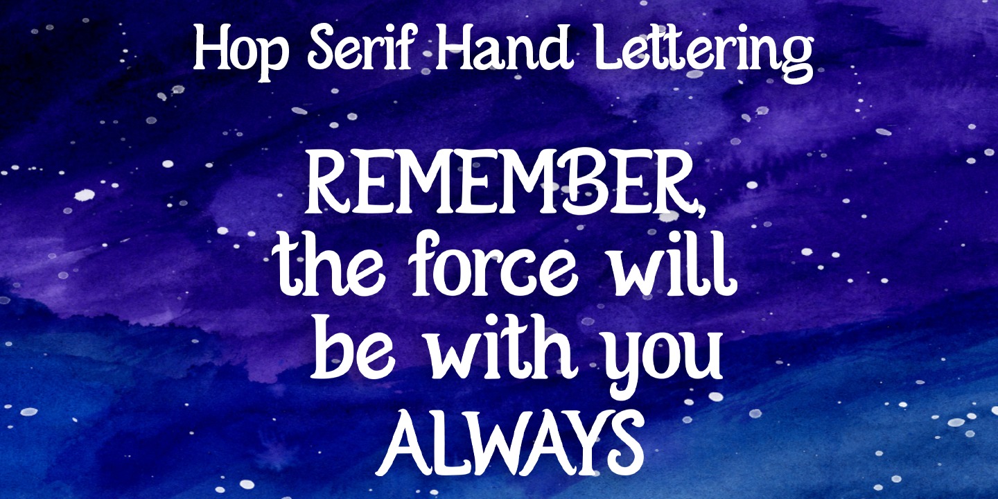 Beispiel einer Hop Serif Hand Lettering Regular-Schriftart